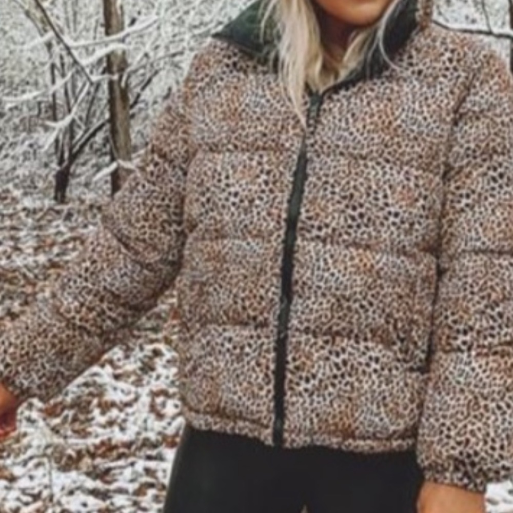BB Dakota Leopard print reversible jacket